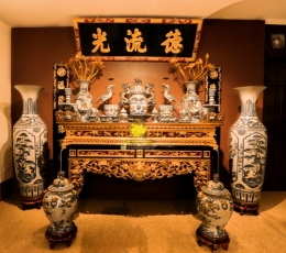 Bộ Đồ Thờ Gốm Men Rạn Bát Tràng