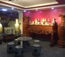 Bộ Đồ Thờ Tâm Linh Gia Tộc Việt Men Rạn Dát Vàng 9999