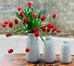 Các mẫu bình cắm hoa men trắng ngọc bích trơn