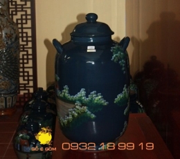 Chum Cảnh, Vò Cảnh50L dáng cao - Vẽ Cảnh Chiều Quê Hương Thanh Bình
