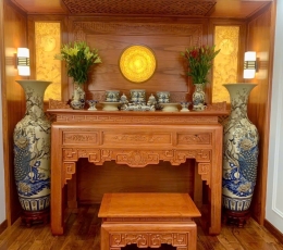 Những mẫu bàn thờ  đứng thông dụng được ưa chuộng