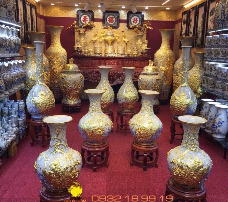 Những cặp Lộc Bình gốm sứ được chế tác độc nhất vô nhị